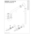 thumbnail image 3 of Kingston Brass KPK301 Trimscape Traditional Plumbing Supply Kit Combo, Polished Chrome, 3 of 5