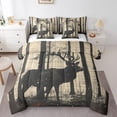 thumbnail image 1 of YST Ensemble de Literie de Chasse au Cerf, 7 Pcs, Lit Simple, Faune Forestière, 1 of 4