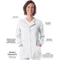 thumbnail image 2 of Landau ProFlex Tailored Fit 3-Pocket Snap-Front Scrub Jacket for Women 3038, 2 of 6