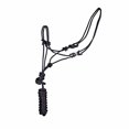 thumbnail image 2 of Mustang Easy-on Horse Rope Halter | with 8 Foot Lead | Black, 2 of 2
