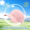 thumbnail image 3 of 49-52 cm circunferencia del sombrero gorras de béisbol ajustables de primavera y verano sombreros para el sol para niños y niñas sombreros de protección solar para niños, 3 of 5