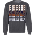 thumbnail image 1 of Chicago Football Team Stacked Crewneck Sweatshirt, 1 of 2
