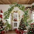 thumbnail image 5 of Artificial Christmas Garland Faux Spruce Evergreen Garland With LED Lights Red Ornaments And Stars Lighted Perfect For Christmas Indoor Outdoor Decoration, 5 of 7