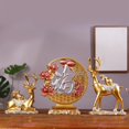 thumbnail image 3 of Figuras de renos en pareja, estatuas de ciervos, adornos decorativos, esculturas de alce para oficina. Dorado, 3 of 8