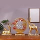thumbnail image 3 of Figuras nórdicas para amantes de los renos, obras de arte decorativas con detalles de animales, 2 estatuas de ciervo Dorado, 3 of 8