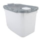 thumbnail image 2 of 22 lb Rice Storage Container, Clear Flip Lid Rice Flour Storage Box, Large Capacity Rice Bucket, Airtight and Moisture Proof, White, 2 of 4