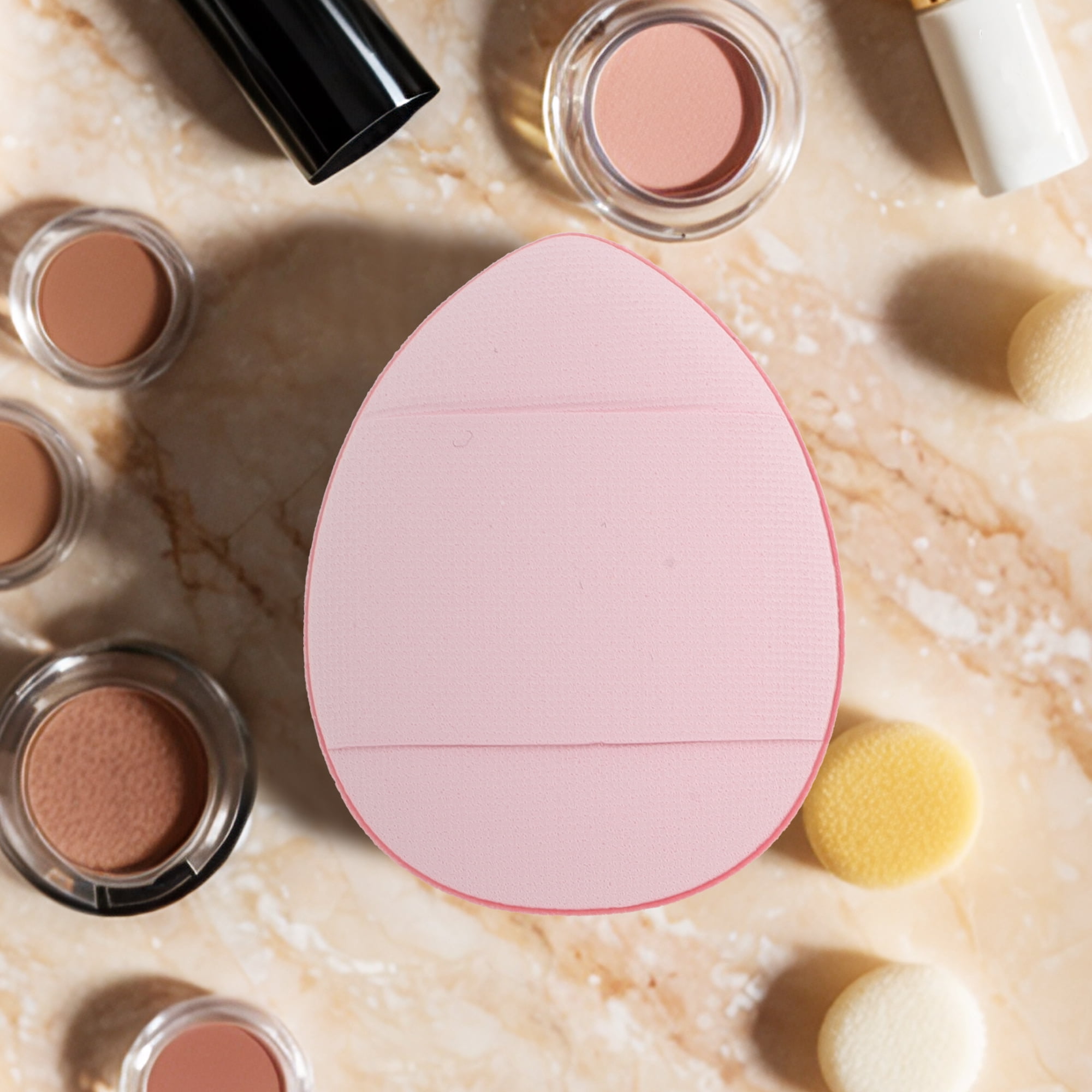 Unique Bargains 5Pcs Portable Mini Face Makeup Sponge for Bedrooms Travel Use Light Pink