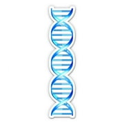 DNA Strand Double Helix Science Gemone - 3" Vinyl Sticker - For Car Laptop I-Pad Phone Helmet Hard Hat - Waterproof Decal
