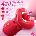 thumbnail image 5 of Vibrador para chupar la boca 4 en 1, juguete sexual con forma de rosa, vibrador de lengua, juguetes sexuales para adultos para lamer y chupar, juguetes sexuales para parejas femeninas, 5 of 5