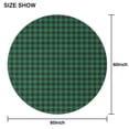 thumbnail image 6 of Green Black Checkerboard Checkered Pattern Round Tablecloth 60"x60",Wrinkle Wipeable Table Cloth for Kitchen Dining Room Picnic Patio Party, 6 of 6
