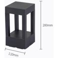 thumbnail image 6 of Black Square Column Post Caps Lights Outdoor Waterproof LED Pillar Post Lamps with 3000K Warm Light Fence Post Cap Lights Aluminum Post Lights Fixture for Pool Gate Yard Deck Lawn Lanterns, 6 of 14
