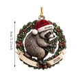 thumbnail image 4 of Christmas Raccoon Funny Hanging Decorations, Cottagecore Cute Raccoon Xmas Tree Pendants Lightweight Shatterproof Whimsical Animal Decor for Home Tree Window Indoor Party Decoration, 4 of 5