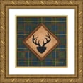 thumbnail image 1 of Lewis, Kim 12x12 Gold Ornate Wood Framed with Double Matting Museum Art Print Titled - Antlers, 1 of 4