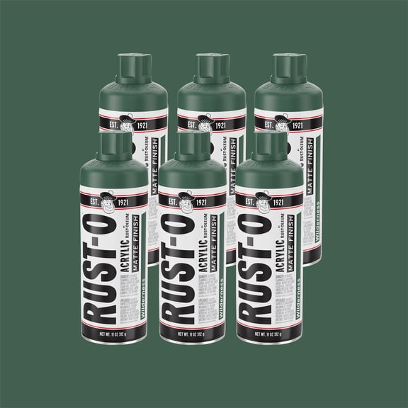 6 Pack, Wilderness, Rust-Oleum Rust-O Acrylic Matte Spray Paint-392204, 11 oz