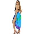 thumbnail image 4 of HAPPY BAY Women's Beachwear Summer Pareo Swim Cover up Bikini Sarong Coverups Swimsuit Beach Wraps One Size Blue_Q724, 4 of 4