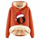 thumbnail image 1 of WILLBEST Sudadera con Capucha y Estampado Navideño de Mujer, con Espalda de Lana, Cálida, de Lana, Ideal para El Invierno Modelo 1188 X-Grande, 1 of 4
