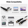 thumbnail image 6 of USB MIDI Cable No Driver MIDI Interface, EBXYA Type-C to USB-A 1.5M with 5-Pin DIN for Keyboard Recording, DAW Music Production & Studio Setup, 6 of 6