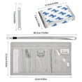 thumbnail image 3 of Cloth Wallet with Lanyard & Multiple Compartments Fashion Purse Zipper Clutch Bag for Cash Cards Coins Blue Bows Pattern, 3 of 7