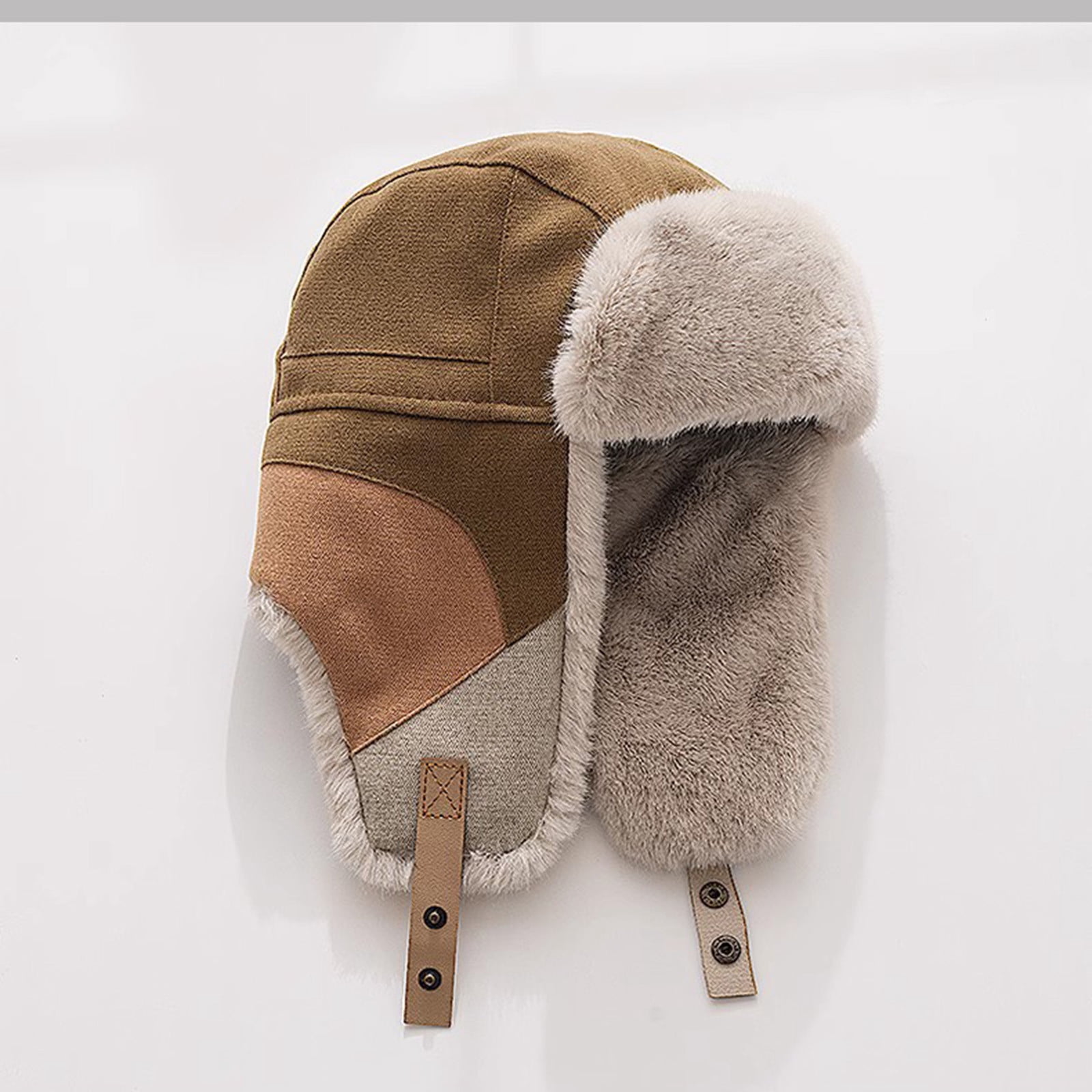 Cold Weather Hats for Men Women Russian Hat with Earflap Boys Fleece Sherpa Lined Windproof Thermal Warm Cap for Outdoor Hunting Motorcycle