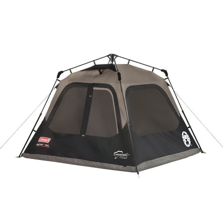 Coleman 4-Person Cabin Camping Tent with Instant Setup  1 Room  Gray