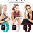 thumbnail image 3 of Paquete de 5 bandas compatibles con Apple Watch Band 38 mm, 40 mm, 41 mm, 42 mm, 44 mm, 45 mm, compatibles con Iwatch Series 7, 6, 5, 4, 3, 2, 1 Se, mujeres, hombres, rojo vino/gris/te, 3 of 5