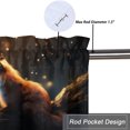 thumbnail image 5 of Fox Printed Window Curtains Valances Wild Animals Tree Branch Night Starry Sky Rod Pocket Window Valance for Living Room Bathroom Bedroom Kitchen 54 by 18 in, 1 Panel, 5 of 6