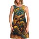 thumbnail image 1 of Fotbe Starry Night Guitar Turtle Vestido de Verano sin Mangas para Mujer – Vestido Midi Línea A, Estilo Camiseta Floral, Vestido Playero Casual y Fluido, 1 of 7