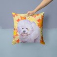 thumbnail image 2 of Carolines Treasures BB9909PW1414 Bichon Frise Fall Fabric Decorative Pillow 14Hx14W multicolor, 2 of 4