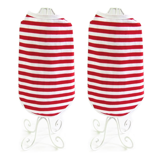 Paquete de 2 ropa para perros, chaleco a rayas para mascotas, vestido de verano para mascotas, chaleco transpirable para mascotas MFZFUKR l
