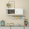 thumbnail image 2 of Garage Storage Cabinet,Metal Wall Storage Cabinet with Locking Doors for Workshop,Kitchen,Steel Tool Hanging Cabinets for Warehouse,Home Office,White,12.8''H, 2 of 7