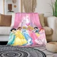 thumbnail image 3 of Manta ligera con estampado de princesas de Disney para sala de estar, dormitorio, habitación de niños, manta cálida, regalo de Navidad, 3 of 5