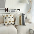 thumbnail image 3 of Walbest Boho Throw Pillow with Braided Rope Pattern And Tassels Soft Cotton Linen Textured Cushion for Sofa Bed Office, 3 of 8