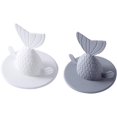 thumbnail image 1 of 2pcs Tub Stopper Plug Cover Silicone Cute Fish Drain Stopper Round Flat Suction Cover for Bathroom Laundry Kitchen Random Color S, 1 of 5