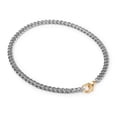 thumbnail image 1 of Gargantilla Collar Cubana Negra 9mm Mujer Chapa de Oro 18k Ametrinaa MPGD0010-negra, 1 of 5
