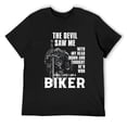 thumbnail image 3 of The Devil Saw Me With My Head Down Funky Men's Cotton Short Sleeve HD Print Tee for Casual T-Shirt Crew Neck Top Black XL, 3 of 7
