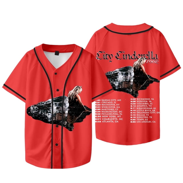 JT Rappeur 2024 Tour Merch Veste de Baseball Été Femmes Hommes Mode HipHop T-Shirts à Manches Courtes, style 6, TTP