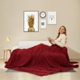 thumbnail image 5 of SUNNY HEAT Electric Heated Blanket, Polar Fleece, Full Size, Machine Washable, Dark Red, 72'' x 84'', 5 of 6