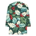 thumbnail image 5 of LiMoi Women's Christmas Graphic T-Shirt 3/4 Sleeve V Neck Fashion Top Tees Tshirts Blouse for Women My Items, 5 of 5