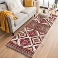 thumbnail image 2 of Red Orange Boho Runner Rug 2x6 Washable Kitchen Rug Non-Slip Lightweight Thin Soft Low Pile Bathroom Runner Geometric Tribal Southwestern Carpet for Hallway Laundry Room Bedroom Entryway, 2 of 9