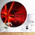 thumbnail image 2 of DesignArt Red and Yellow Rays Large Wall Clock, 2 of 2