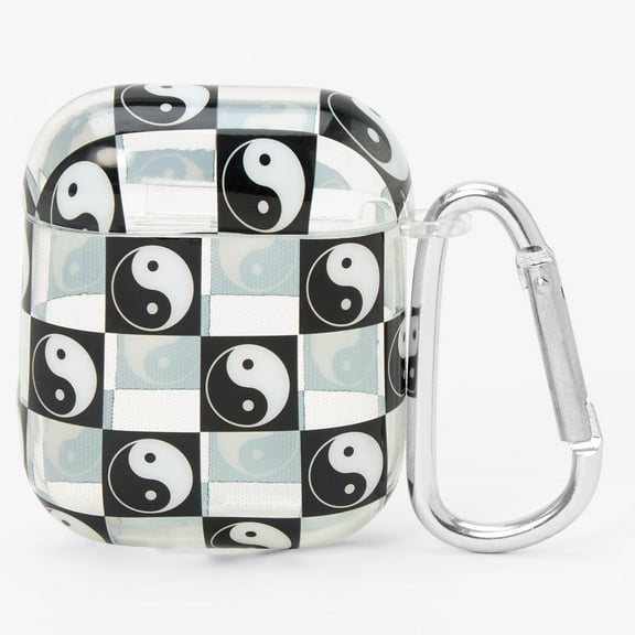 Claire's Black & White Yin Yang Silicone Earbud Case Cover - Compatible With Apple AirPods®