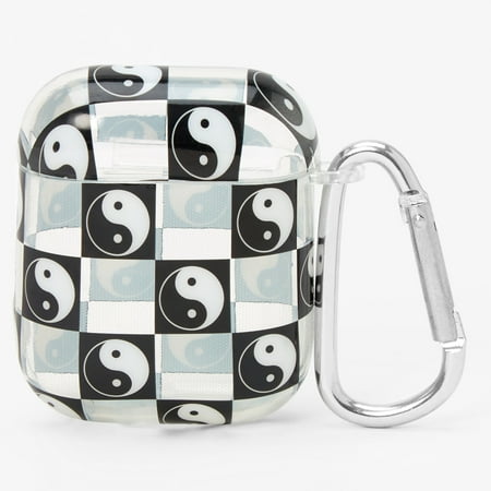 Claire's Black & White Yin Yang Silicone Earbud Case Cover - Compatible With Apple AirPods®