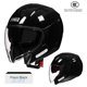 thumbnail image 3 of Casco de motocicleta, casco unisex de doble lente desmontable, casco de motocicleta personalizado, antivaho Bluetooth, 3 of 5