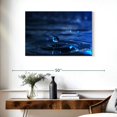 thumbnail image 3 of Elephant Stock Water Drop Ripple Wall Art - Horizontal Canvas Wall Art - Lobby Wall Decor - Nature Canvas - Blue And Black Decor - 36" x 24", 3 of 8