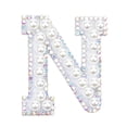 thumbnail image 1 of Clearance! Iron Cobble On Clothes AZ Sew Decorative Letter Cobble Glitter Letters Applique Rhinestone Pearl English Letters For DIY Craft Supplies, 1 of 4