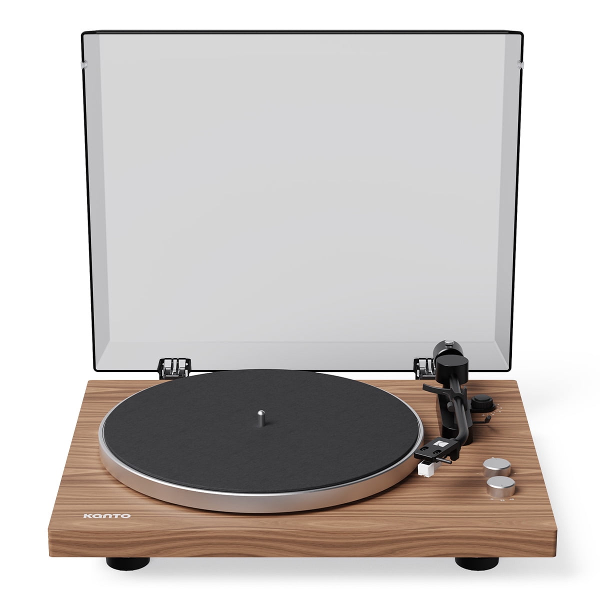 Kanto OBI3 Bluetooth 5.3 Turntable with Built-In Preamp (Matte Walnut)