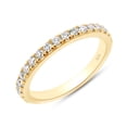 thumbnail image 2 of AFFY 0.25CT Moissanite Half Eternity Wedding Band Ring for Women in 14k Yellow Gold over Silver-6.5, 2 of 6