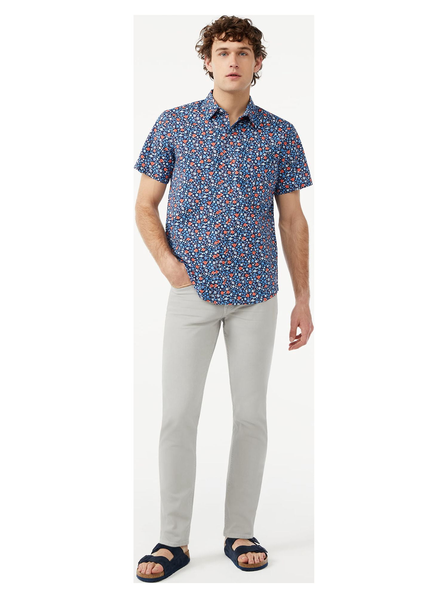 Free Assembly Men's Garment Dyed Slim Jeans