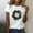 White, variant on Womens T-Shirts Women Sunflower Summer T Shirt Plus Size Loose Casual Tops Girl Short Sleeve Graphic Casual Tees (Black,L)