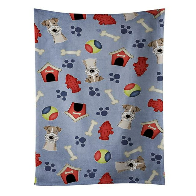 Carolines Treasures BB4026KTWL Dog House Collection Wire Haired Fox Terrier Kitchen Towel